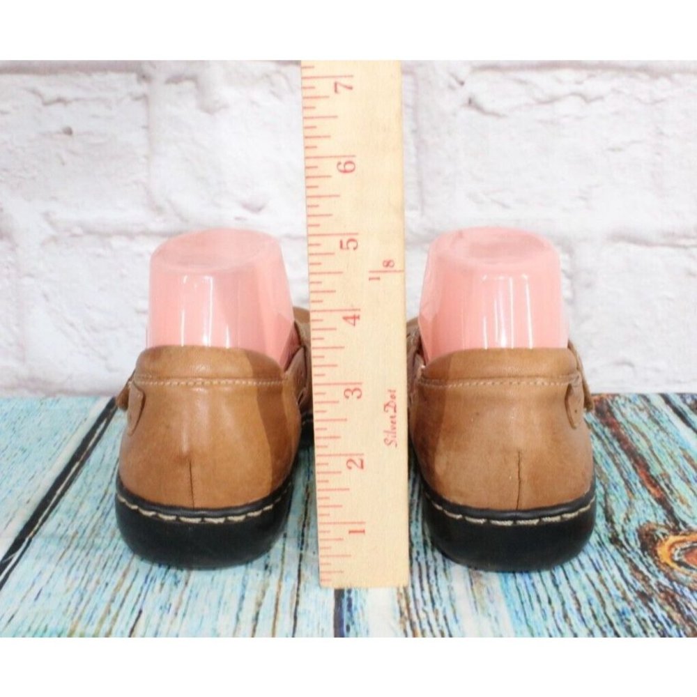 Clarks Ashland Spin Q Brown Perforated Leather Slip On Casual Loafer 7 M - Picture 8 of 9